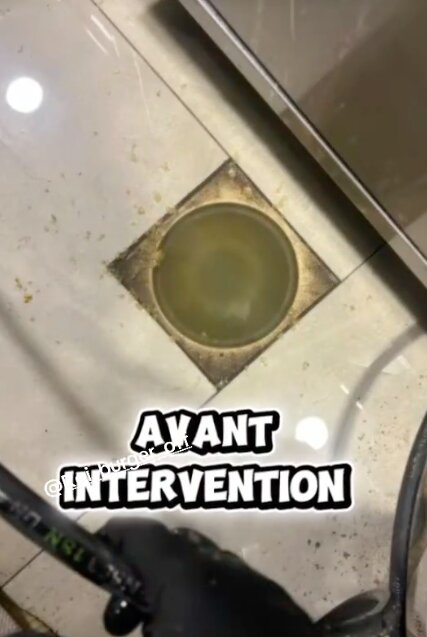 canalisation bouchée - roi burger - Cannes - Avant